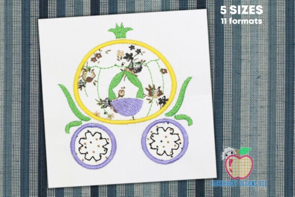 Download Magical Princess Carriage Applique - Princess carriage Collection