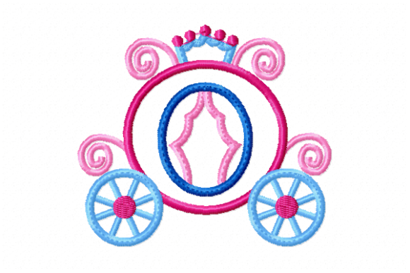 Download Princess Carriage Applique - Princess carriage Collection
