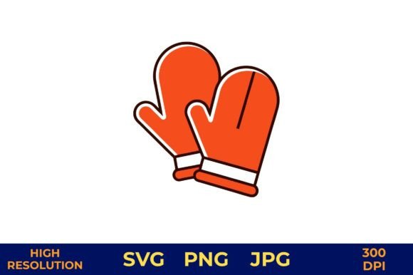 Download Orange Oven Mitts Ready for Baking - Oven mitts Collection