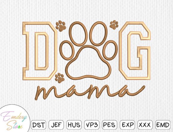 Download Dog Mama Embroidery Design - Mama embroidery design Collection