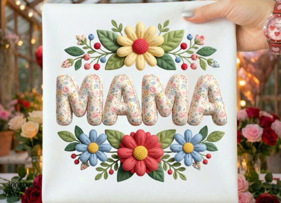 Download Boho Floral Mama Embroidery Design PNG - Mama embroidery design Collection